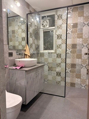 Bathroom in 3.5 BHK Apartment at Orchid Petals, Sector 49 – for Rent