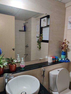 Bathroom in 3 BHK Apartment at Paranjape Blue Ridge, Hinjewadi – for Rent