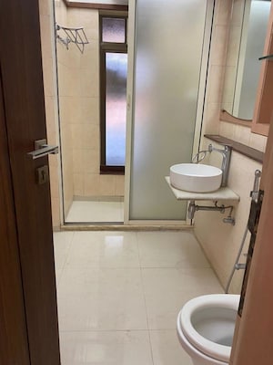 Bathroom in 3 BHK Apartment at Tata Petit Towers, Peddar Road – for Rent
