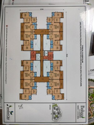 Floor Plan in 2.5 BHK Apartment at Nanded City Bahaar, Nanded – for Sale