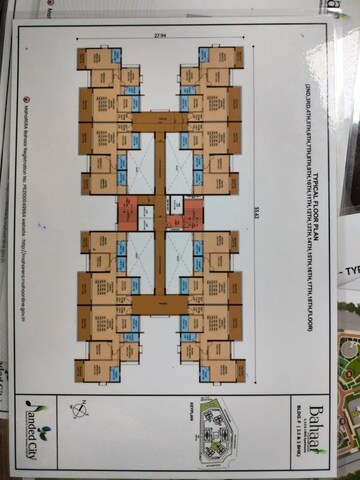 Floor Plan in 2.5 BHK Apartment at Nanded City Bahaar, Nanded – for Sale