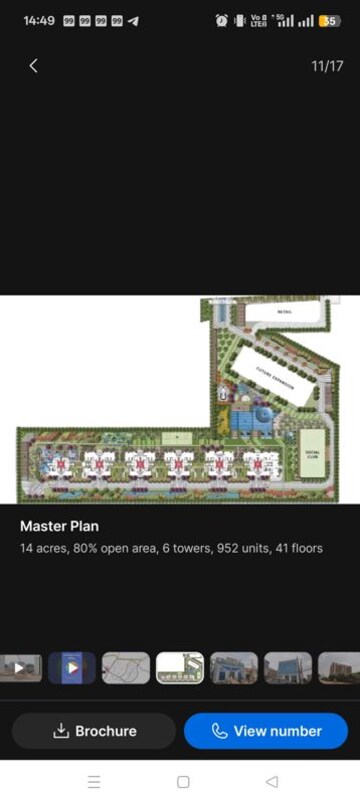 Master Plan in 3 BHK Apartment at Smart World Sky Arc, Sector 69 – for Sale
