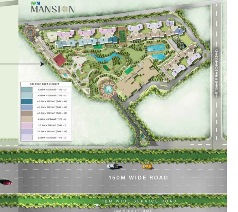 undefined, m3m-mansion 4 Bedroom 3125 Sq.Ft. Apartment In Sector 113 Gurgaon 10036228