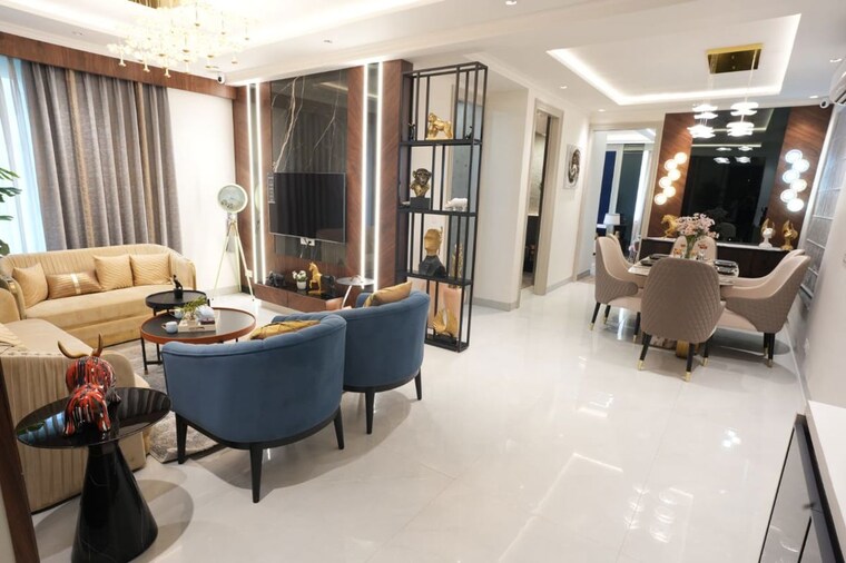 Living Room, maya-green-lotus-utsav 3 Bedroom 2100 Sq.Ft. Apartment In International Airport Road Zirakpur 10036309