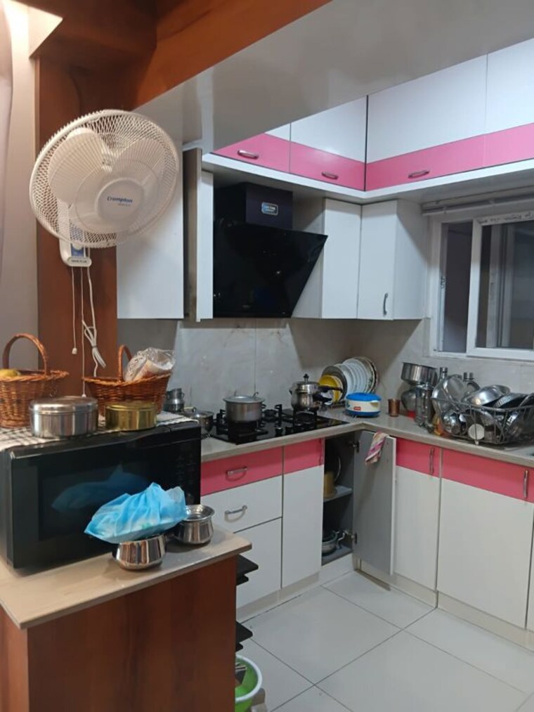 Kitchen, accurate-wind-chimes 3 Bedroom 1500 Sq.Ft. Apartment In Gachibowli Hyderabad 10036611