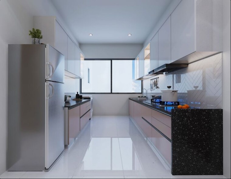 Kitchen, kumar-purab 3 Bedroom 1472 Sq.Ft. Apartment In Hadapsar Pune 10036738