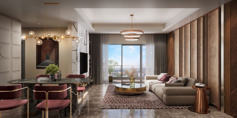 Living Room, vyom-avinea 2 Bedroom 960 Sq.Ft. Apartment In Hadapsar Pune 10036895