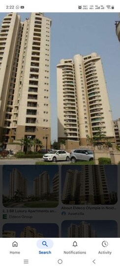 3 BHK + Pooja Room,Extra Room Apartment For Rent in Eldeco Olympia