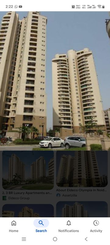 3 BHK + Pooja Room,Extra Room Apartment For Rent in Eldeco Olympia