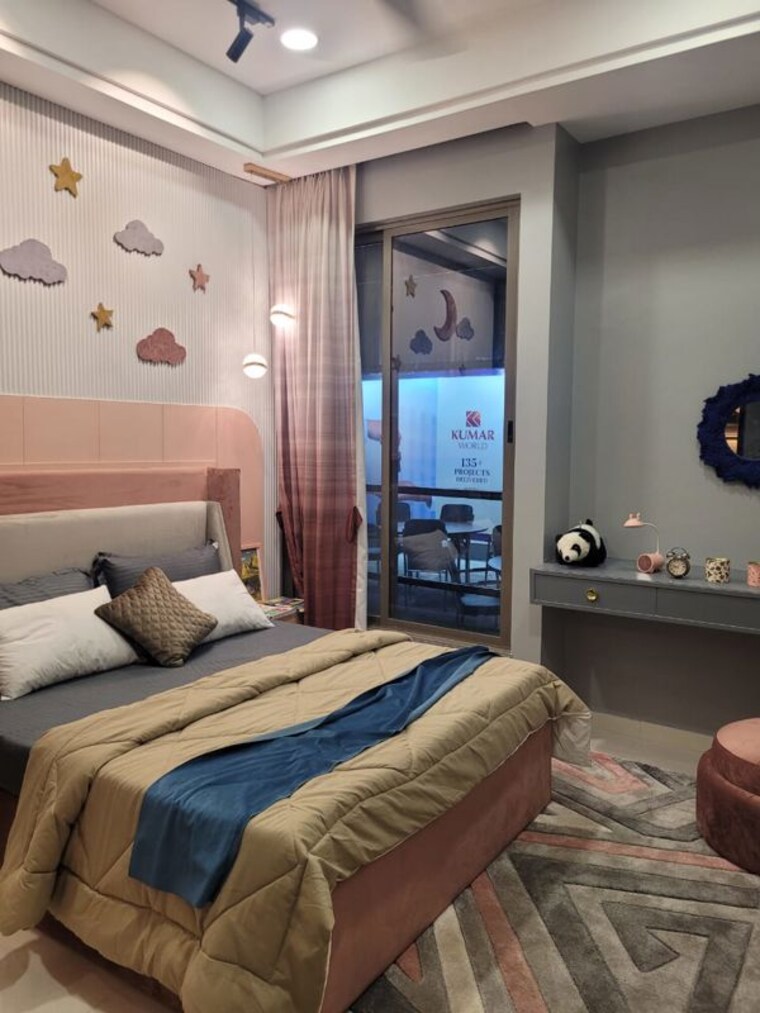 Bedroom, kumar-primeview 2 Bedroom 749 Sq.Ft. Apartment In Hadapsar Pune 10037631