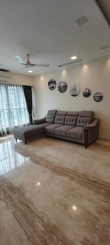 Living Room in 3 BHK Apartment at Juhu – for Rent