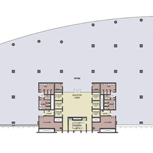 Floor Plan in  Office Space at Lodha Excelus, Delisle Road – for Sale