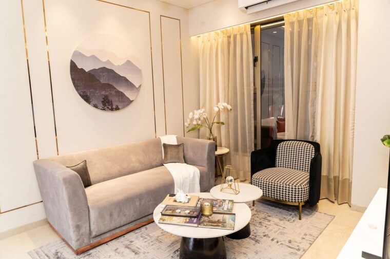 Living Room, ajmera-manhattan 3 Bedroom 1130 Sq.Ft. Apartment In Bhakti Park Mumbai 10039000