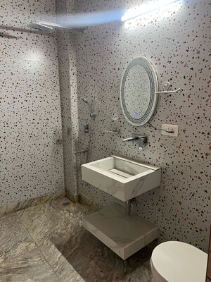 Bathroom in 4 BHK Builder Floor at Sukhdev Vihar – for Rent