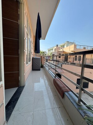 Balcony in 2 BHK Builder Floor at Palm Residency Chhatarpur, Rajpur Khurd Extension – for Rent