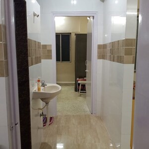 Bathroom in 1 BHK Apartment at Ram Jarokha CHS, Charkop Sector 2 – for Rent