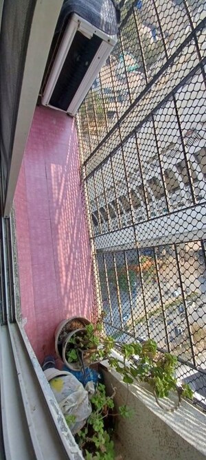 Balcony in 2 BHK Apartment at Vraj Green Valley, Kolshet Industrial Area – for Rent