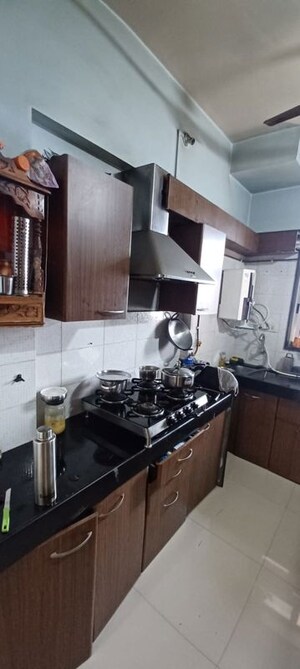 Kitchen in 2 BHK Apartment at Vraj Green Valley, Kolshet Industrial Area – for Rent