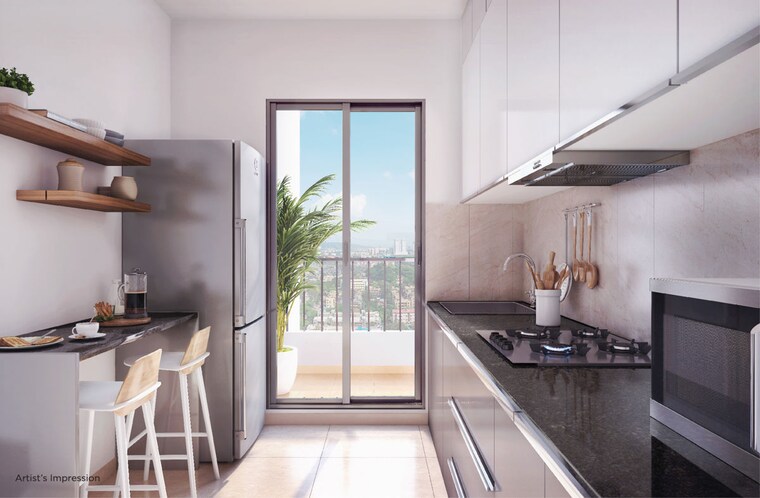 Kitchen, shapoorji-pallonji-joyville-celestia 3 Bedroom 1044 Sq.Ft. Apartment In Hadapsar Pune 10037765