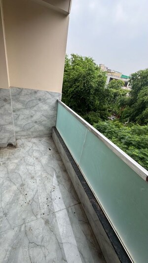 Balcony in 2 BHK Builder Floor at Palm Residency Chhatarpur, Rajpur Khurd Extension – for Rent