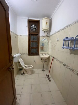 Bathroom in 2 BHK Builder Floor at Chattarpur – for Rent