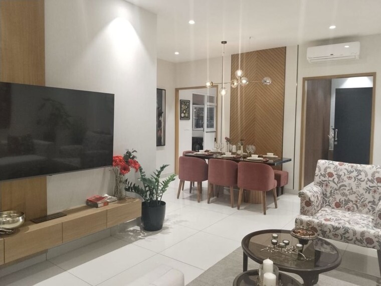 Living Room, purvankara-emerald-bay 3 Bedroom 1455 Sq.Ft. Apartment In Mundhwa Pune 10038119