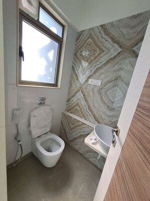 Bathroom in 2 BHK Apartment at Chandak Cornerstone, Worli – for Rent