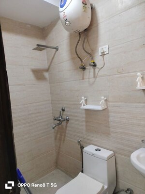 Bathroom in 1 BHK Builder Floor at Paryavaran Complex – for Rent