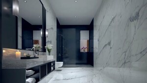 Bathroom in 2 BHK Apartment at Suraj Palette, Dadar West – for Sale