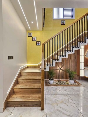 Staircase in 2 BHK Villa at Gunjur – for Sale