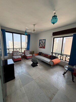Living Room in 3 BHK Apartment at Hiranandani Gardens Lake Castle, Powai – for Sale