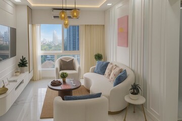 Living Room in 2 BHK Apartment at Arihant Tower, Parel – for Sale