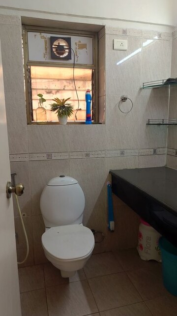 Bathroom in 2 BHK Apartment at Ajmera Bhakti Park, Bhakti Park – for Rent