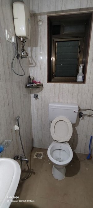 Bathroom in 1 BHK Apartment at DSS Mahavir Imperial, Bhandup East – for Rent