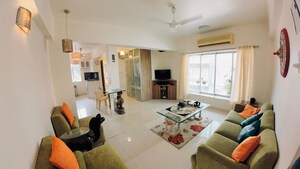 Living Room in 1 BHK Apartment at North Bombay Society, Juhu – for Rent
