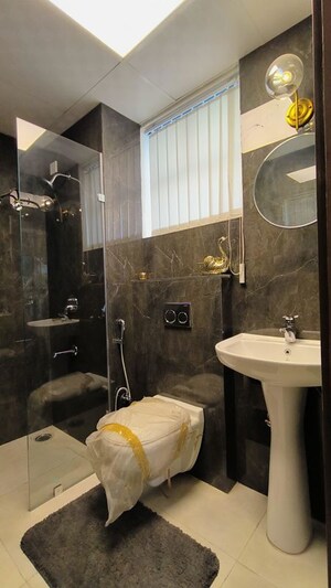 Bathroom in 3 BHK Apartment at Motia Harmony Greens, Kishanpura – for Sale