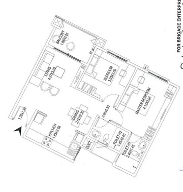 Master Plan in 2 BHK Apartment at Brigade Bricklane, Jakkuru – for Sale