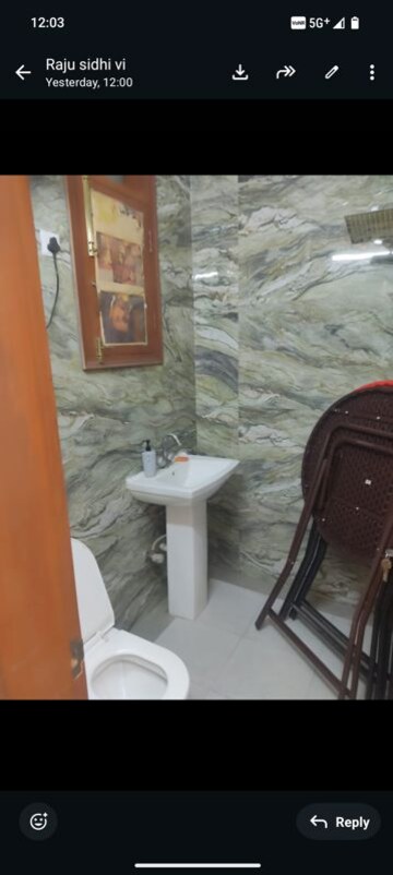 Bathroom in 1.5 BHK Independent House at RWA Apartments, Sector 31 – for Rent