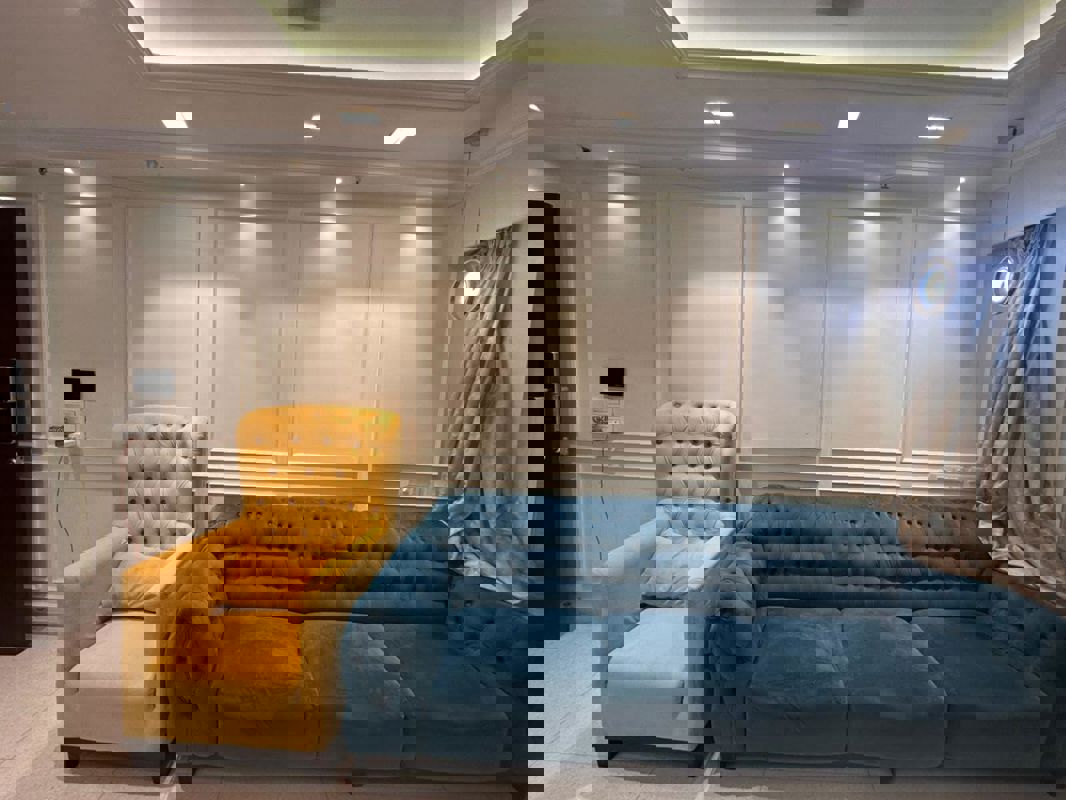 Living Room in 2 BHK Apartment at Courtyard by Narang Realty and The Wadhwa Group, Pokhran Road No Two – for Rent