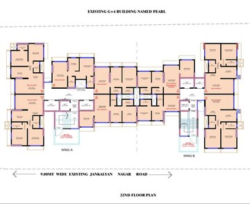 Floor Plan in 2 BHK Apartment at Malad West – for Sale