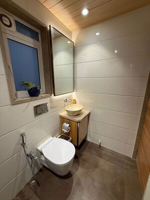 Bathroom in 2 BHK Apartment at Raunak Laxmi Narayan Residency, Pokhran Road No Two – for Rent