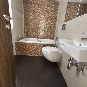 Bathroom in 2 BHK Apartment at Lodha Parkside, Kamala Mill – for Rent