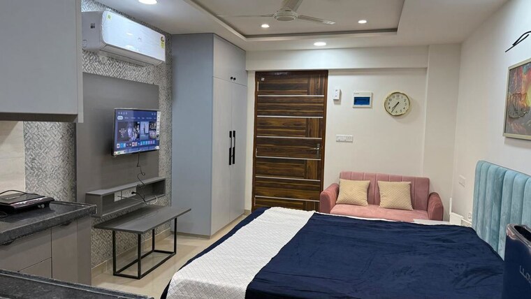 Kitchen, okay-plus-solitaire-suites Studio 406 Sq.Ft. Apartment In Ramnagariya Jaipur 10046574