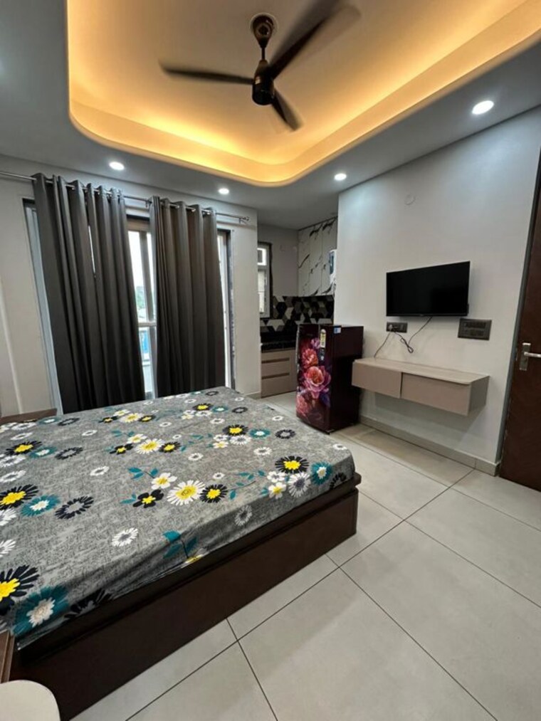 Bedroom, sector 15 1 RK 450 Sq.Ft. Builder Floor In Sector 15 Gurgaon 10047030