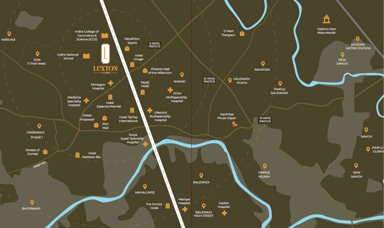 Map Location, saheel-luxton Commercial Shop 458 Sq.Ft. In Wakad Pune 10047080