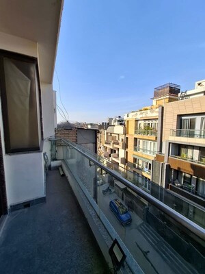Balcony in 3 BHK Builder Floor at Greater Kailash I – for Rent