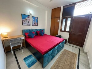 Bedroom in 1 BHK Builder Floor at Nehru Enclave – for Rent