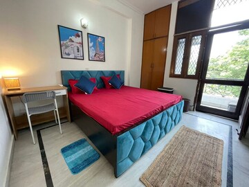 Bedroom in 1 BHK Builder Floor at Nehru Enclave – for Rent