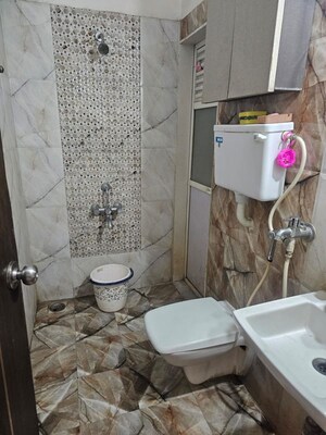 Bathroom in 1 BHK Apartment at Rosa Gardenia, Ghodbunder Road – for Rent