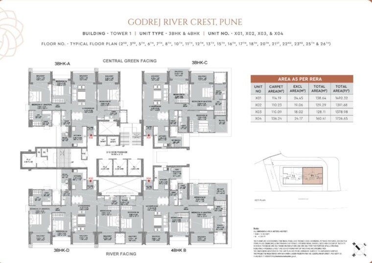 Master Plan, godrej-river-crest 3 Bedroom 1393 Sq.Ft. Apartment In Manjari Pune 10050016